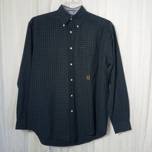 Vintage Tommy Hilfiger Plaid Shirt 80s Iconic Crest SZ S Long Sleeve Button Down